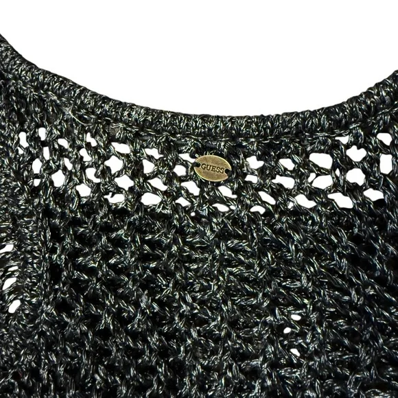 Guess Black Crochet Knit Tank Top - Picture 7 of 8